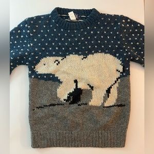 Vintage Woolrich Mens Sweater Size Large Polar Bear Knit Sweater.